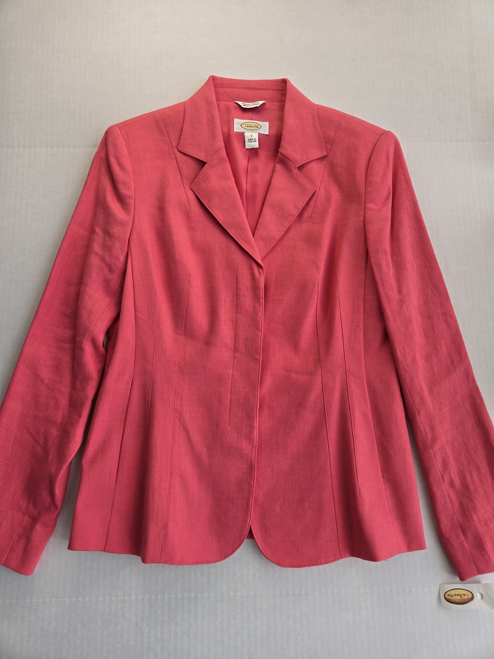 Talbots Vintage Rose Red Linen Women's Blazer - Size 2 - NWT